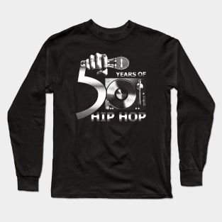 WHITE ART - Original 50 Years of Hip Hop Long Sleeve T-Shirt